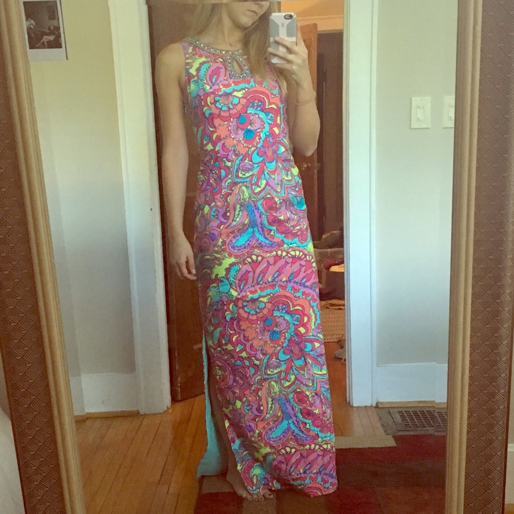 Lilly Pulitzer floor length dress 🌸🌿